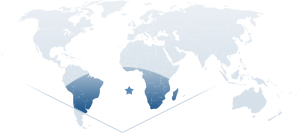 position of St Helena on world map